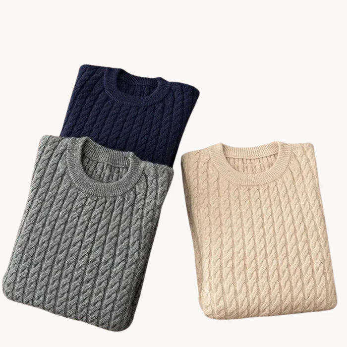 Herren Pullover aus Kaschmir in Grobstrick