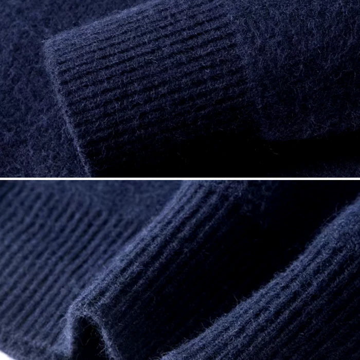 Kaschmirpullover mit Kragen und langen Ärmeln