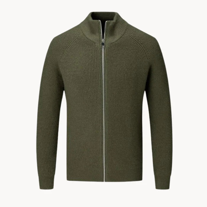 Kaschmirpullover mit Reißverschluss