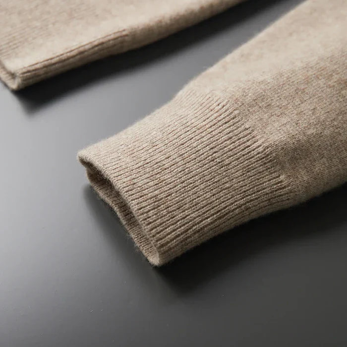 Kaschmirpullover mit durchgehendem Reißverschluss für jede Gelegenheit