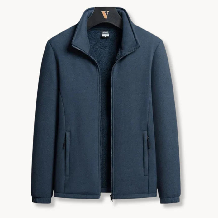 Klassische Kaschmir-Fleecejacke mit Elegantem Kragen