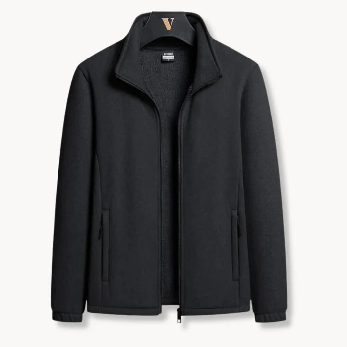 Klassische Kaschmir-Fleecejacke mit Elegantem Kragen
