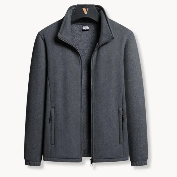 Klassische Kaschmir-Fleecejacke mit Elegantem Kragen