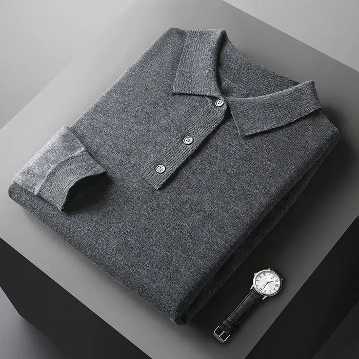 Klassischer Kaschmir-Polopullover