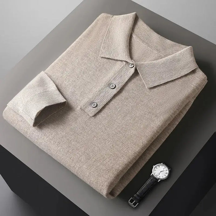 Klassischer Kaschmir-Polopullover
