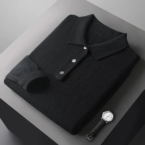 Klassischer Kaschmir-Polopullover
