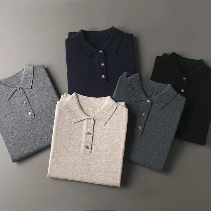 Klassischer Kaschmir-Polopullover