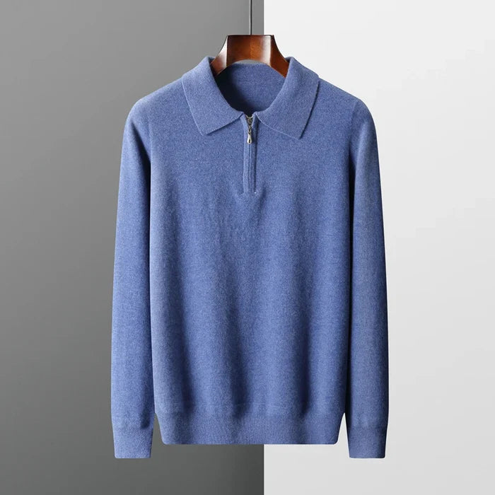Klassisch geschnittenes Merino-Woll-Poloshirt