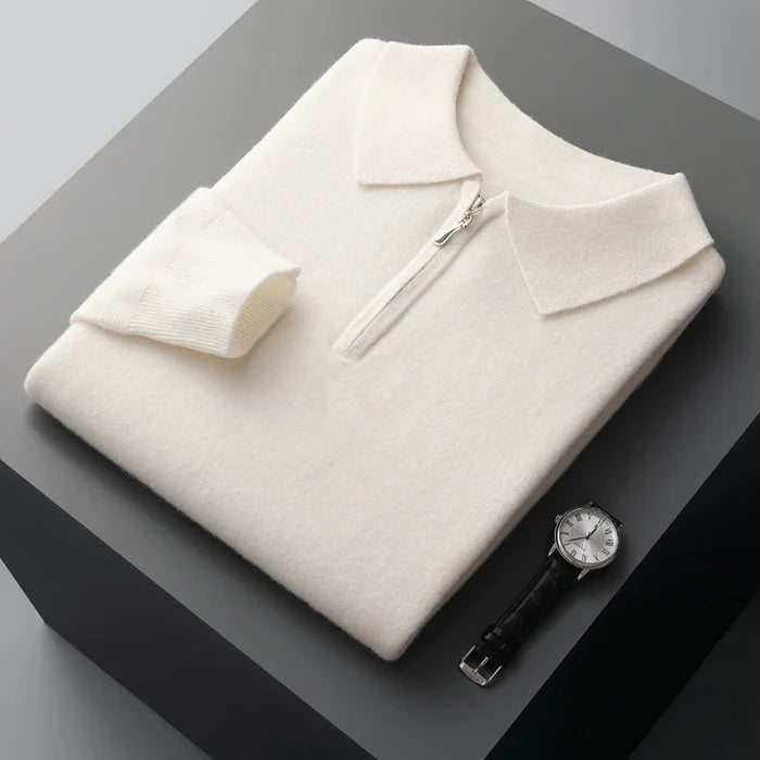 Klassisch geschnittenes Merino-Woll-Poloshirt