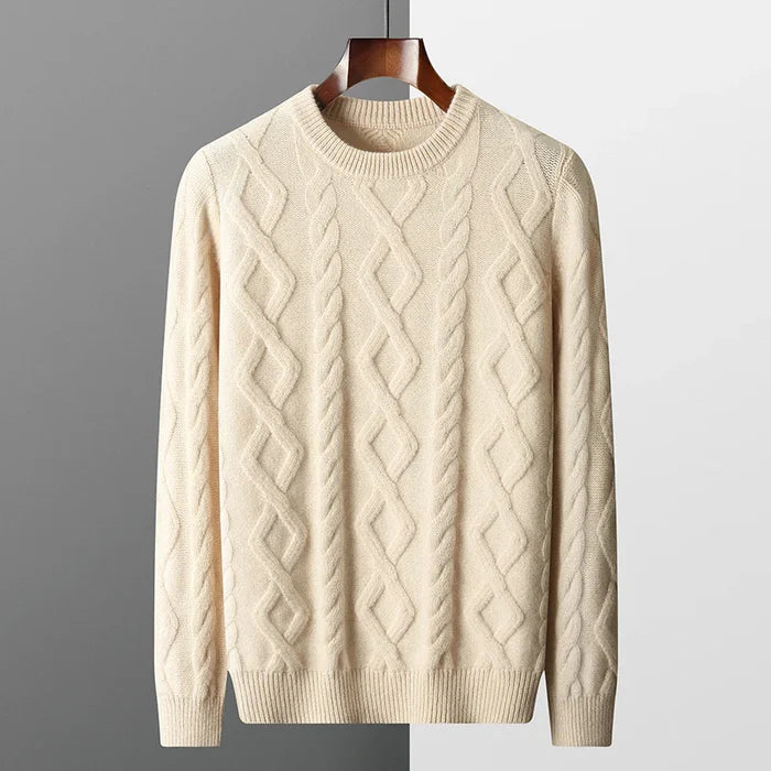 Strukturierter Kaschmirpullover mit eleganter Note