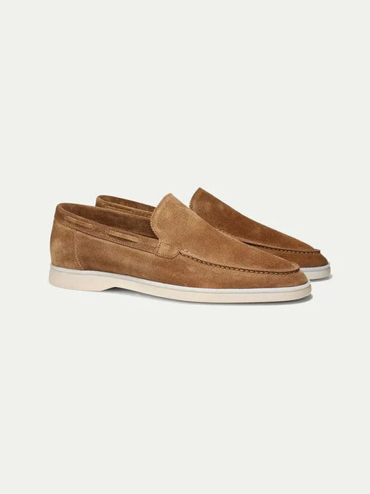 Gelbbraune Loafer mit Leichter Sohle