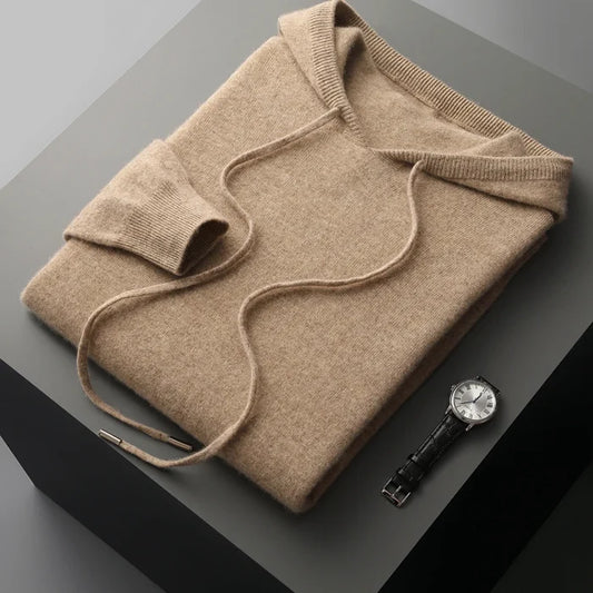 Kaschmir-Hoodie mit verstellbarem Kordelzug