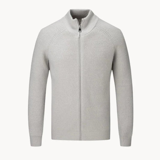 Kaschmirpullover mit Reißverschluss