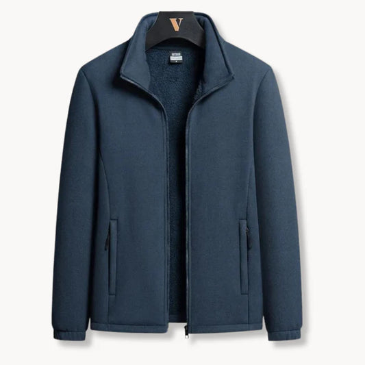 Klassische Kaschmir-Fleecejacke mit Elegantem Kragen