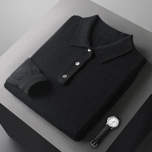 Klassischer Kaschmir-Polopullover