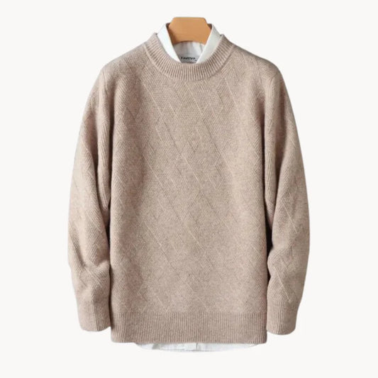 Strickpullover mit Rundhalsausschnitt und klassischer Ausstrahlung