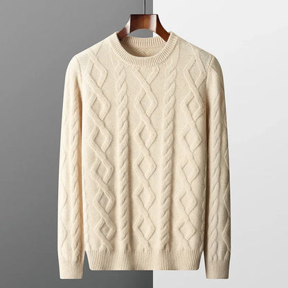 Strukturierter Kaschmirpullover mit eleganter Note