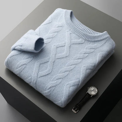 Strukturierter Kaschmirpullover mit eleganter Note