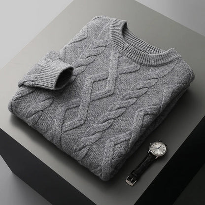 Strukturierter Kaschmirpullover mit eleganter Note