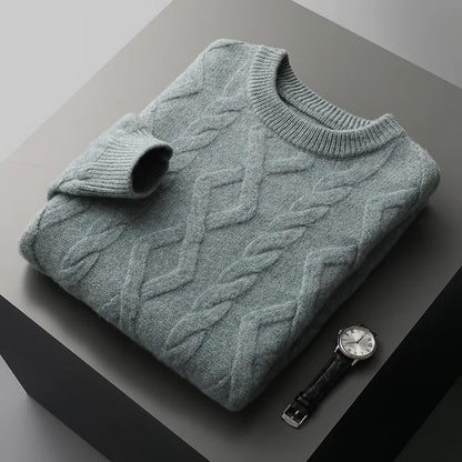 Strukturierter Kaschmirpullover mit eleganter Note